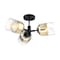 Designers Fountain Gatsby 20.5 in. 3-Light Matte Black Mid-Century Modern Semi Flush Mount with Gold Ombre Shades D306M-3SF-MB - alternate 3